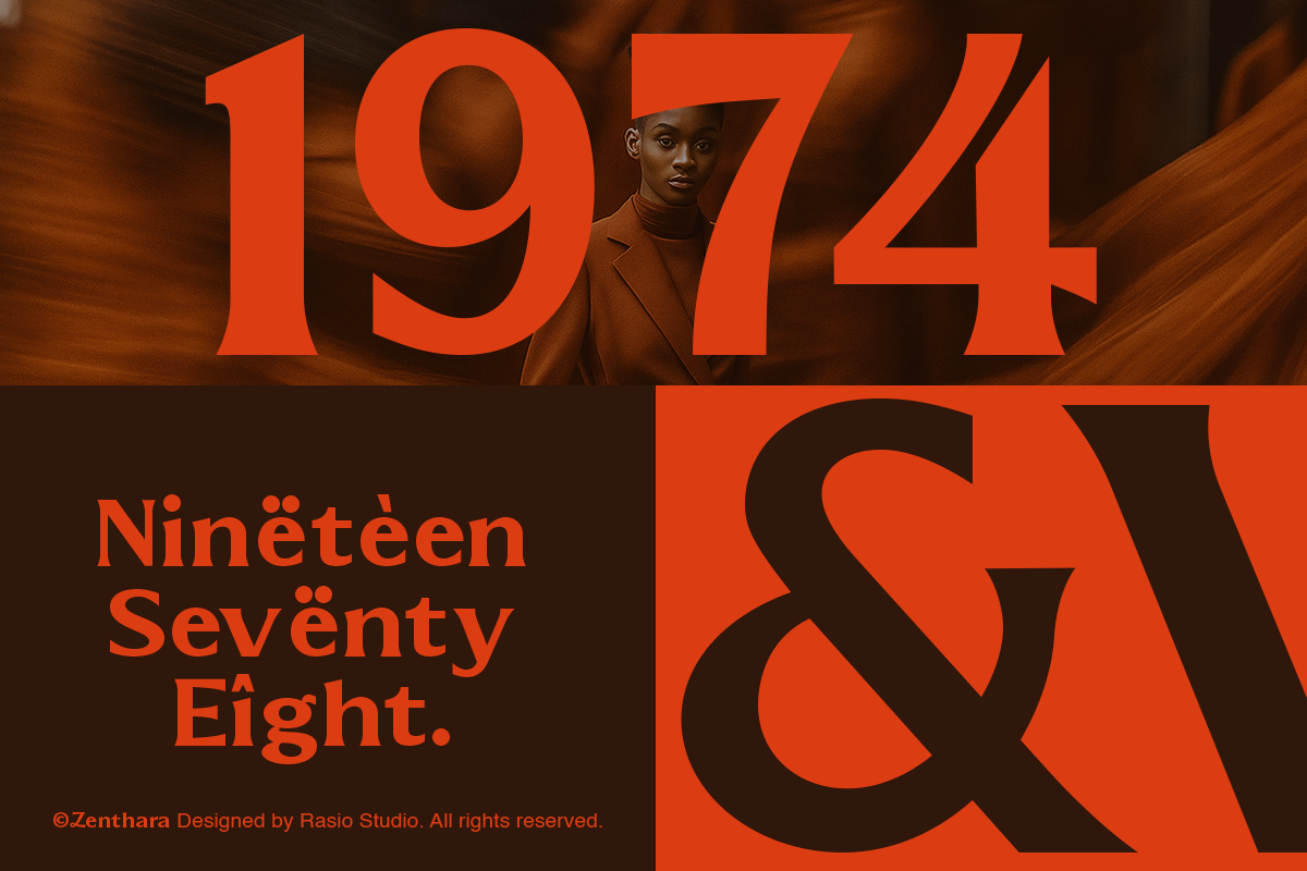 Zenthara Stylish Display Serif Font, a Serif Font by Rasio Studio (Photo 3 of 11)