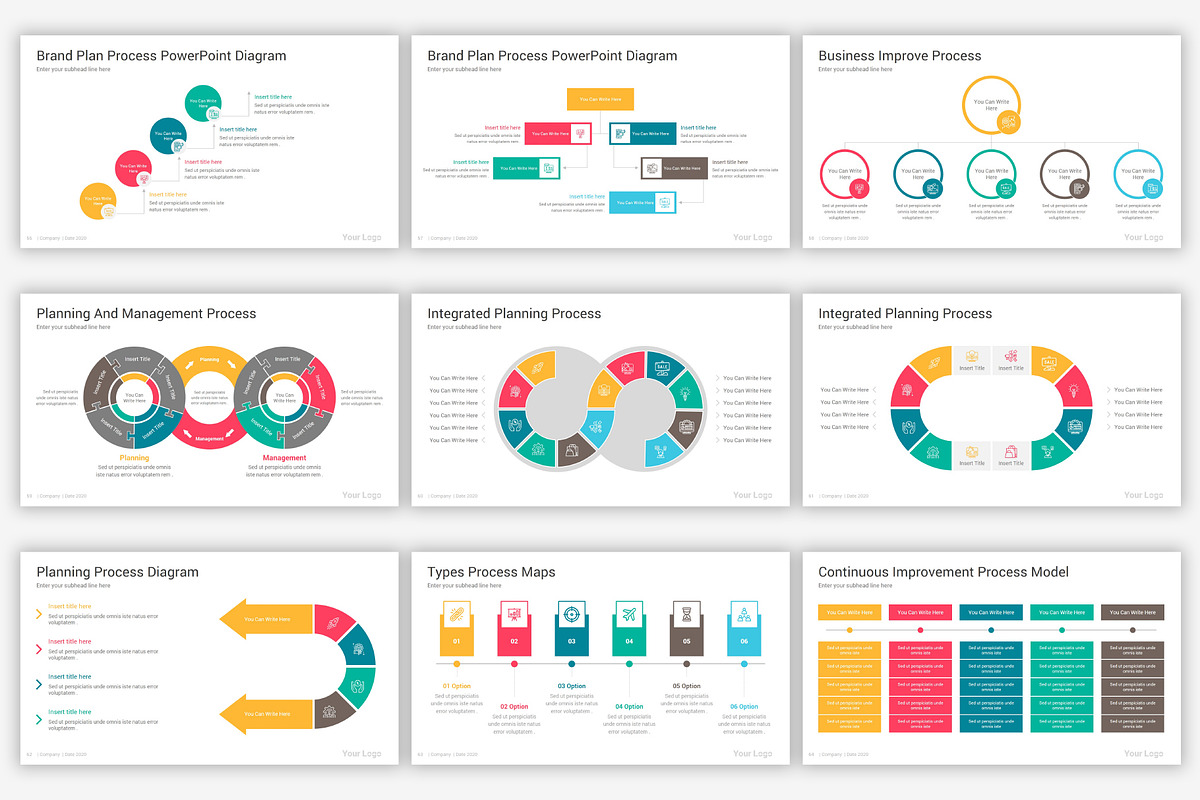Process Infographics PowerPoint Pack, a Presentation Template by SlideOne