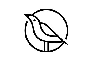 Line Bird Logo, a Branding & Logo Template by Rhealea_Design