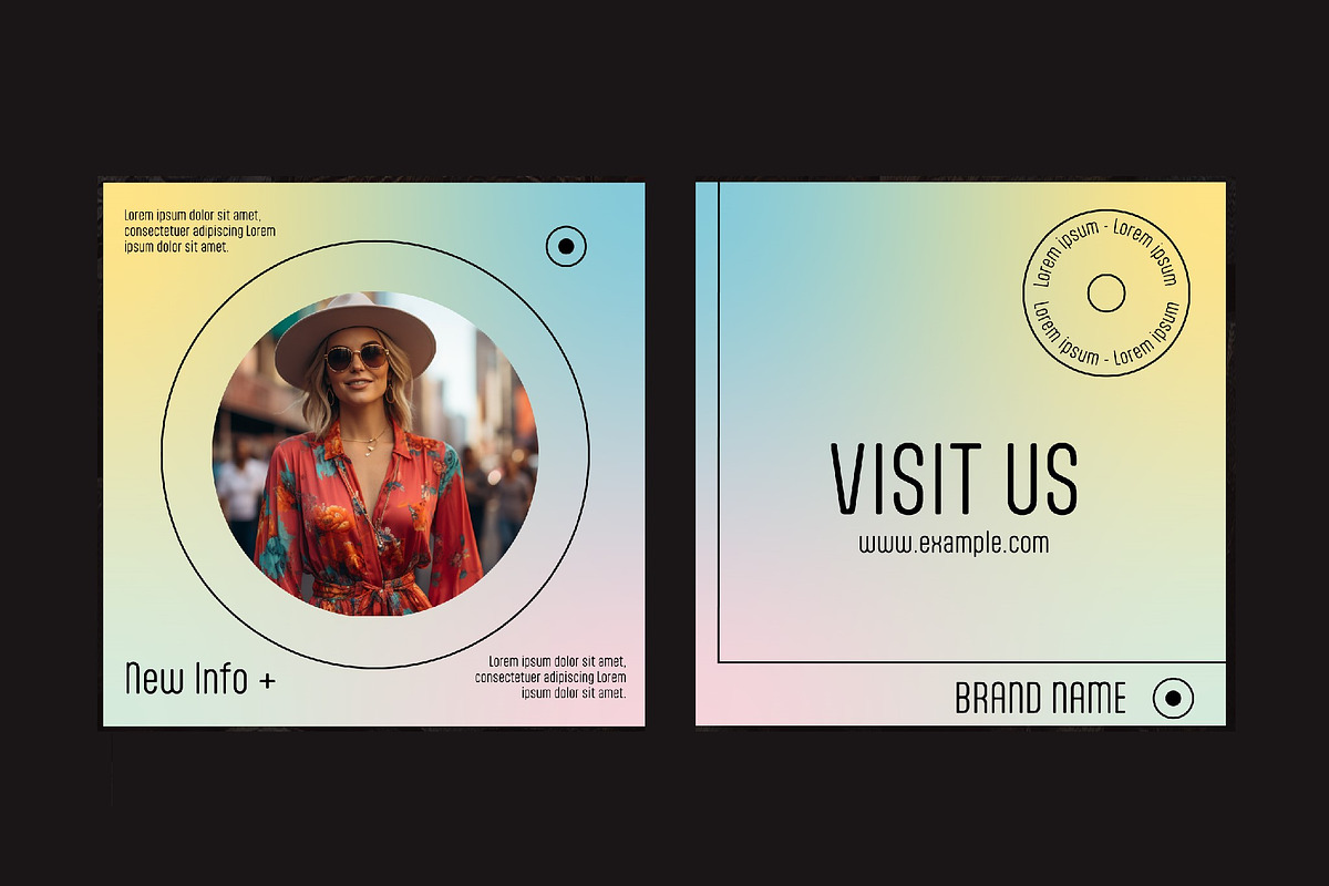 Gradient Fashion Social Media Post, a Templates & Theme by studiogstock (Photo 4 of 4)