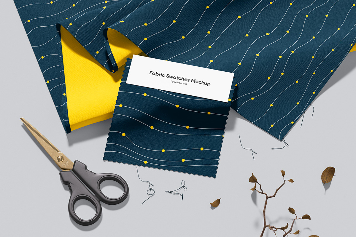Fabric Swatches Mockup, a Packaging Mockup by WebAndCat (Photo 4 of 12)