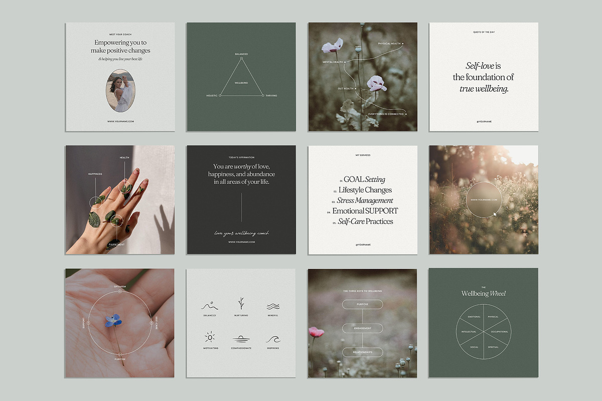 Wellbeing Coach Template - Canva, a Social Media Template by Willoe Studio (Photo 6 of 10)