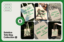 Solstice Tote Bag Mockup Collection by  in Mockups