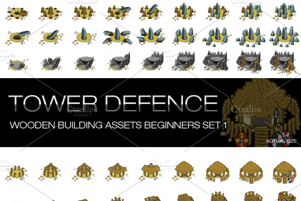 Tower Defence - Wooden Buildings, an Object Graphic by quicky (Photo 1 of 2)