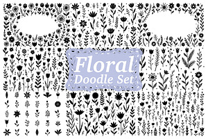 Simple Botanical Doodle Pack, an Illustration by Gfx_Store