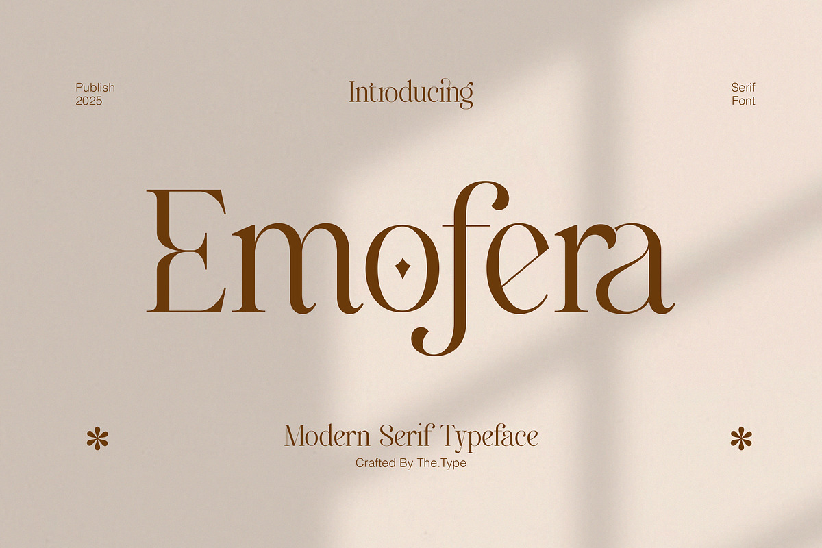 Emofera | Modern Serif Font, a Serif Font by The_Type (Photo 1 of 12)