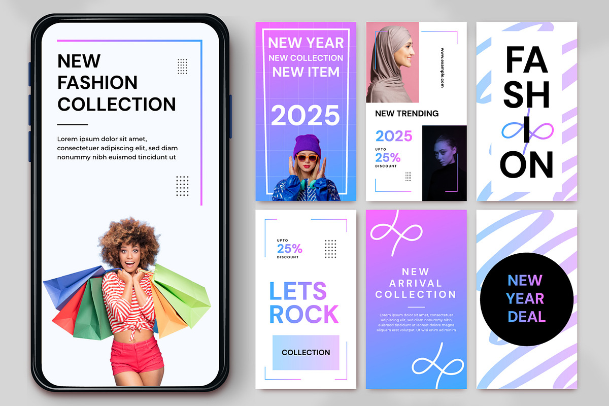 Fashion Story Templates, an UI Kit Template by CreativeShaper (Photo 1 of 2)