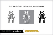 Minimal graduate icons, an Outline Icon by Picture Window (Thumbnail 2 of 5)