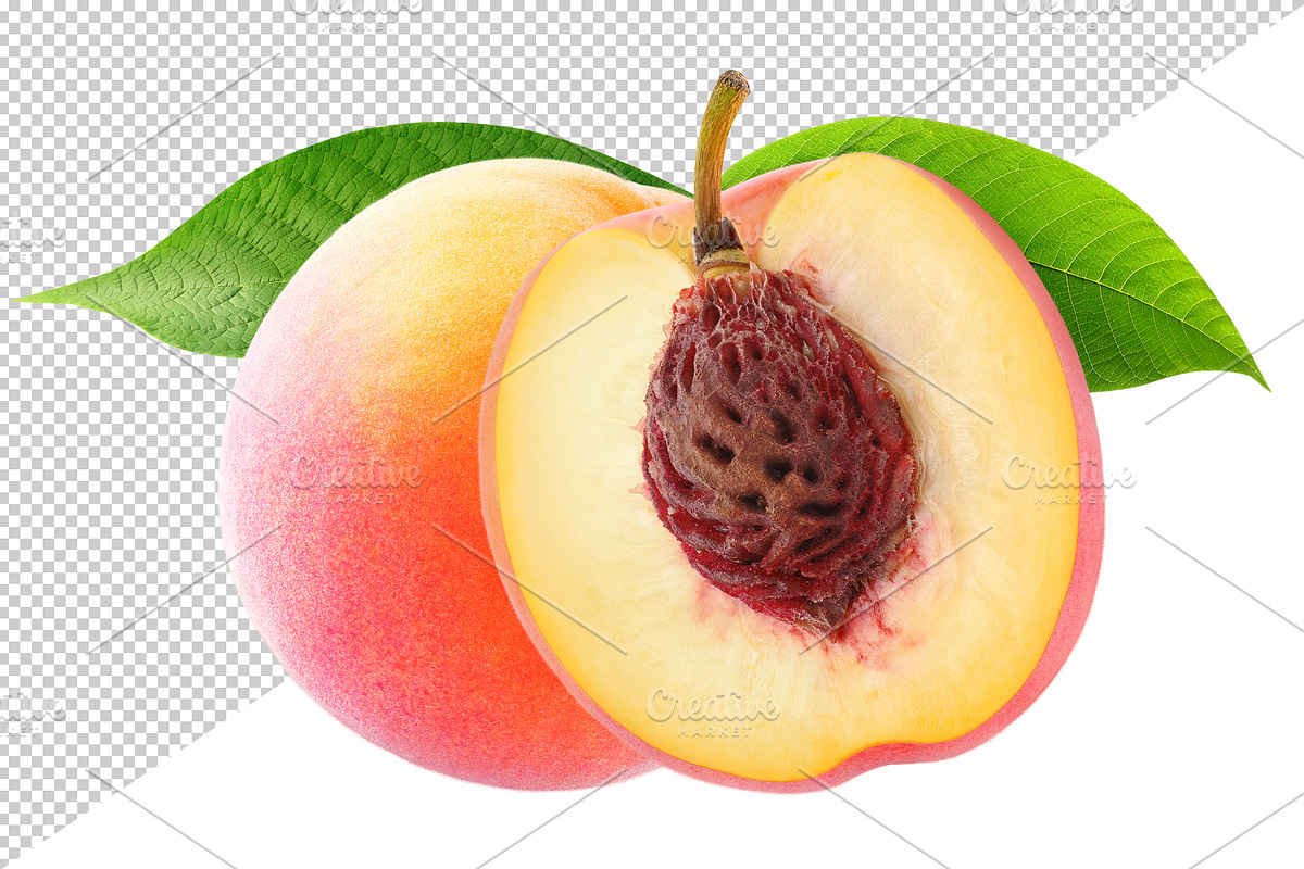 Cut peach fruits preview 4