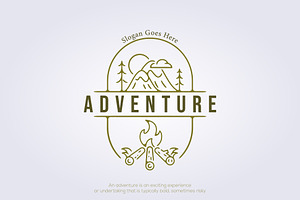 minimalist outline adventure logo, a Branding & Logo Template by Lodzrov
