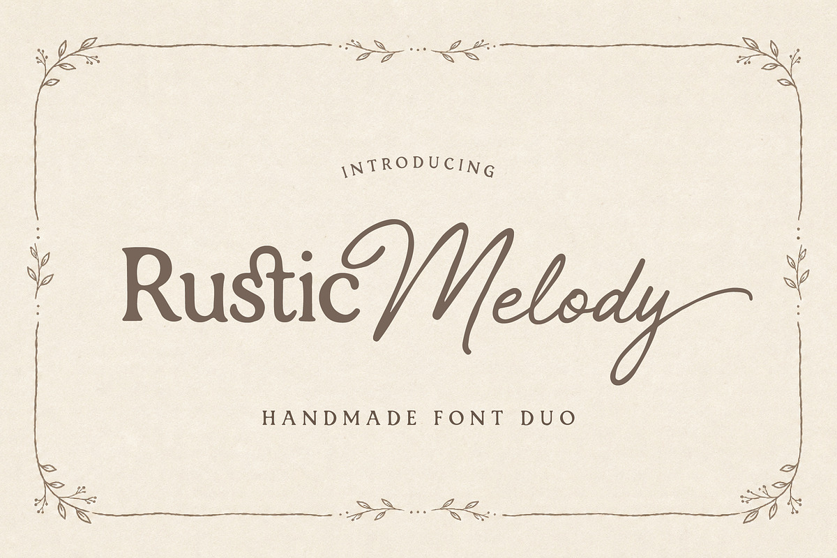 Rustic Melody - Handmade Font Duo, a Script Font by Typebae (Photo 1 of 9)