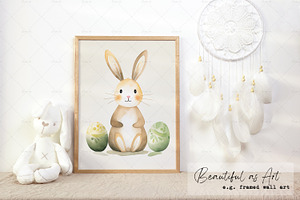 Watercolor Easter Bunnies & Chicks