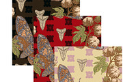 Hawk Moth, Cotton and Shark Tooth, a Pattern Graphic by NayaChu (Thumbnail 2 of 10)