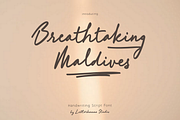 Breathtaking Maldives Font, a Handwritten Font by Letterhanna Studio (Thumbnail 1 of 13)