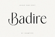 Badire - Unique Typeface, a Sans Serif Font by Issam Type (Thumbnail 1 of 15)