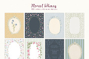 Whimsical Cottagecore Floral Frames, a Background Graphic by whiteheartdesign (Thumbnail 5 of 19)