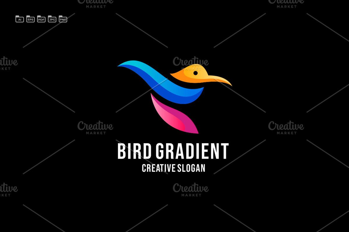 Bird Gradient Modern Logo Template, a Branding & Logo Template by EndR_ID (Photo 2 of 2)