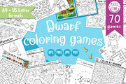 Dwarf coloring games and activities, an Education Illustration by Lexi Claus (Thumbnail 1 of 16)