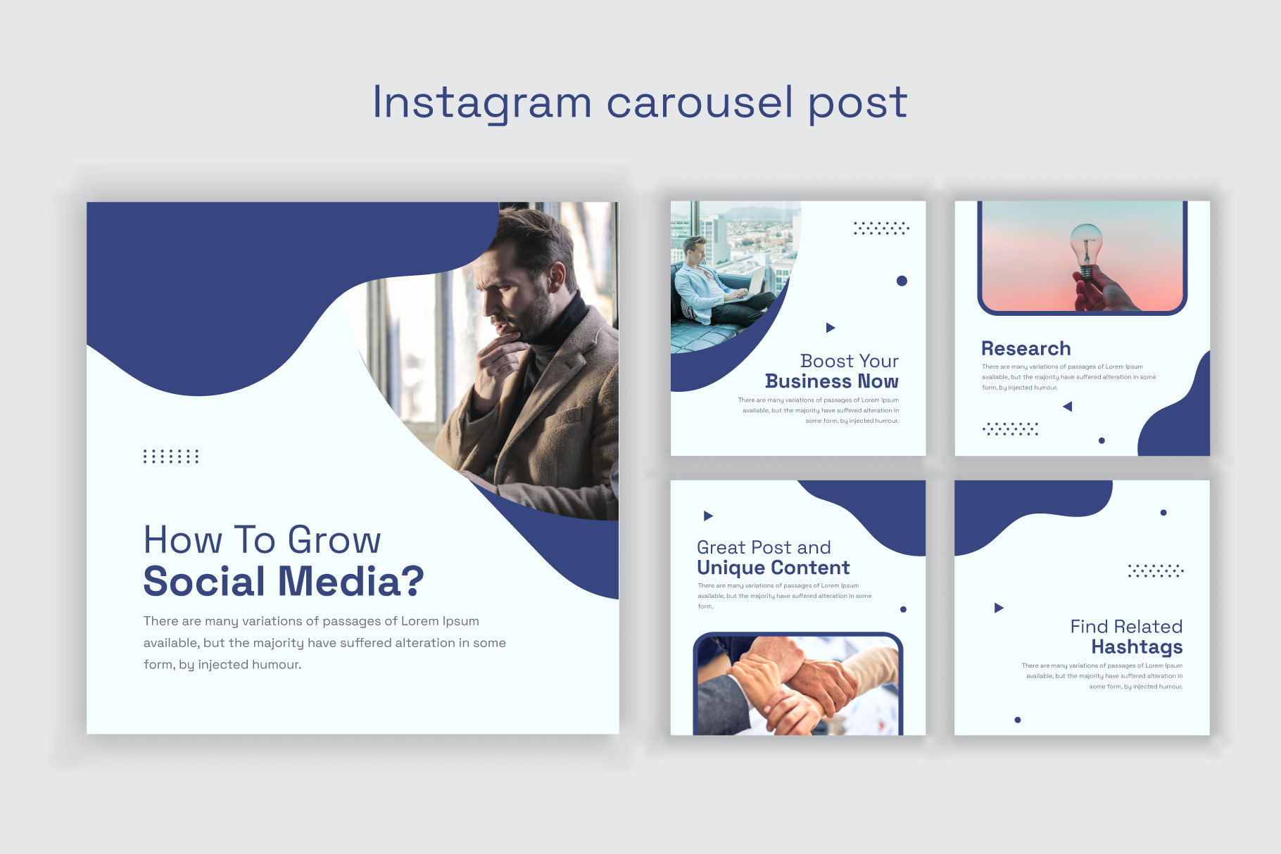 social media Instagram carousel post, a Social Media Template by Kazi ...