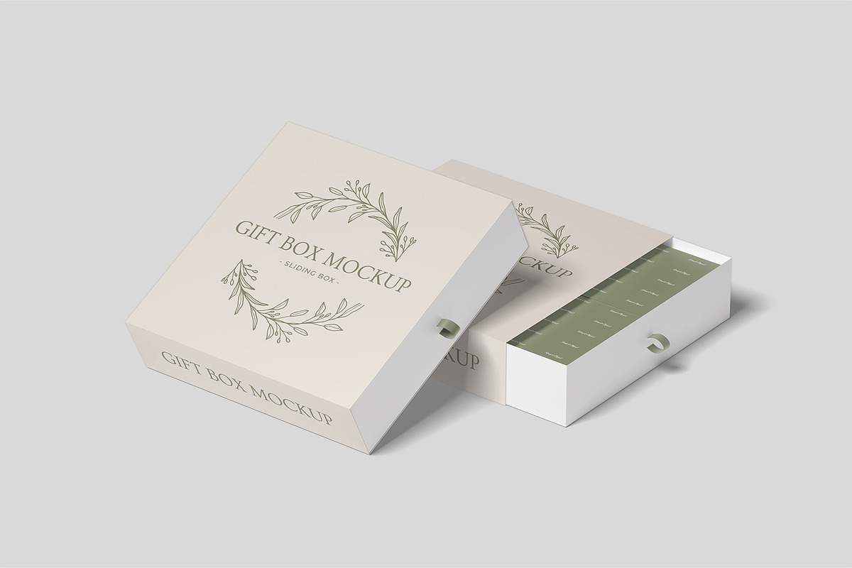 Sliding Gift Box Mockup, a Packaging Mockup by Compositing Studio (Photo 17 of 21)