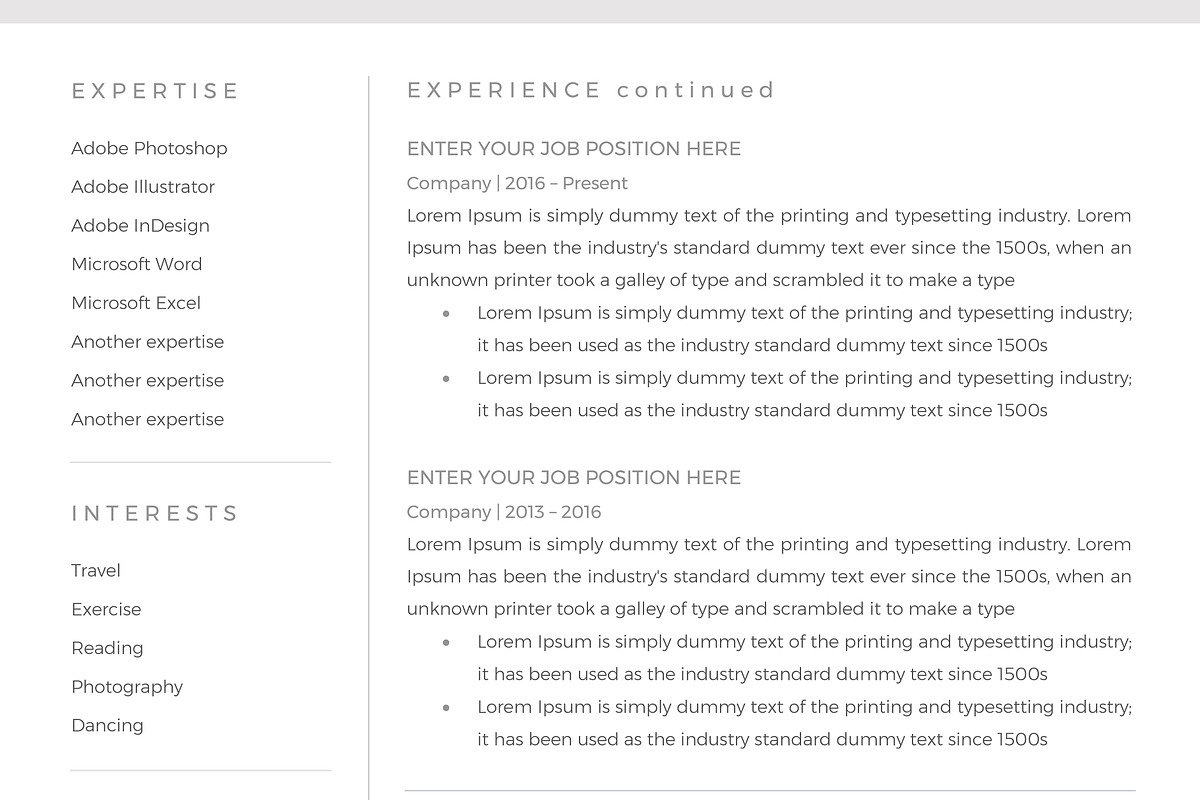 Resume Template / CV, a Resume Template by TheResumeCoach (Photo 7 of 9)