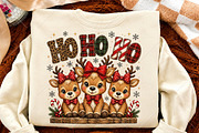 Ho Ho Ho Christmas Reindeer PNG, a Seasonal Illustration by Canvas Craft (Thumbnail 4 of 6)