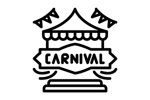 Carnival festival black icon, an Outline Icon by Creative priyanka