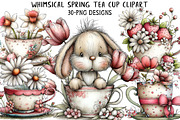 Whimsical Spring Tea Cup Clipart, an Illustration by Daily.Designs (Thumbnail 1 of 7)