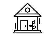 Greenhouse Line Icon, an Icon by Pexelpy (Thumbnail 1 of 2)