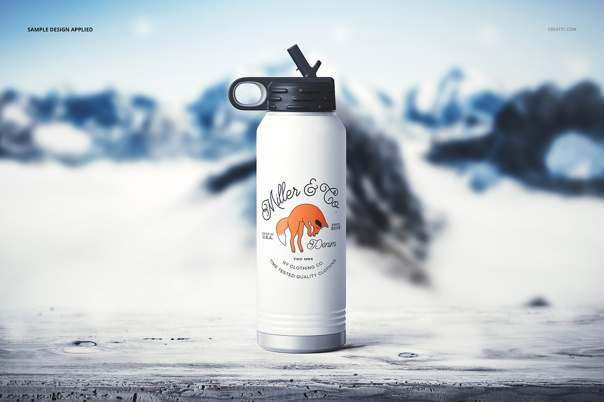F. Color 30 oz. Water Bottle Mockup, a Product Mockup by creatsy5 (Photo 9 of 12)