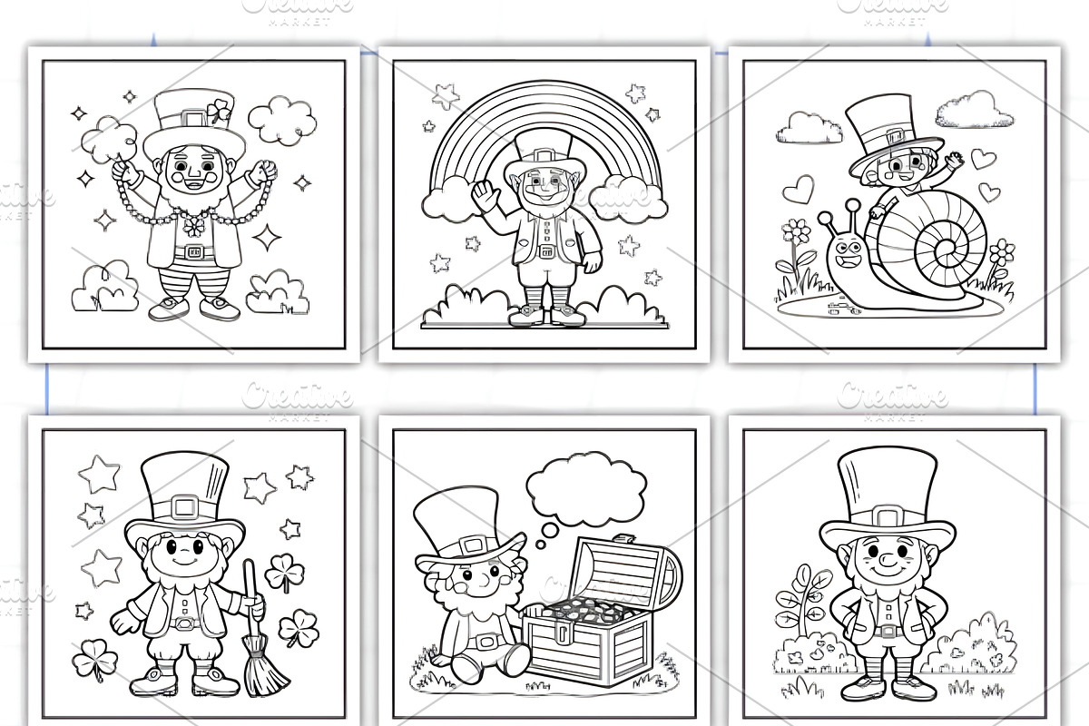 Lucky Leprechauns Coloring Book, a Seasonal Illustration by Ink Gallery (Photo 9 of 9)