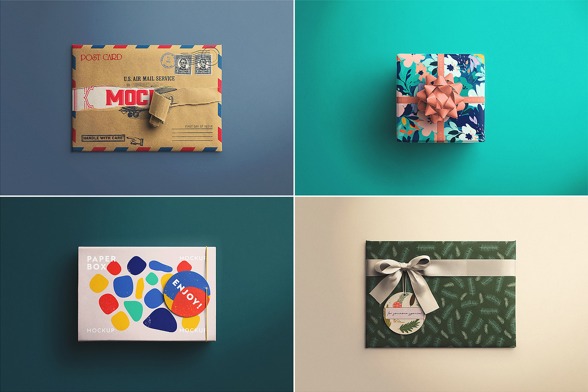 Gift Box Mockups Bundle, a Packaging Mockup by Custom Scene (Photo 9 of 12)