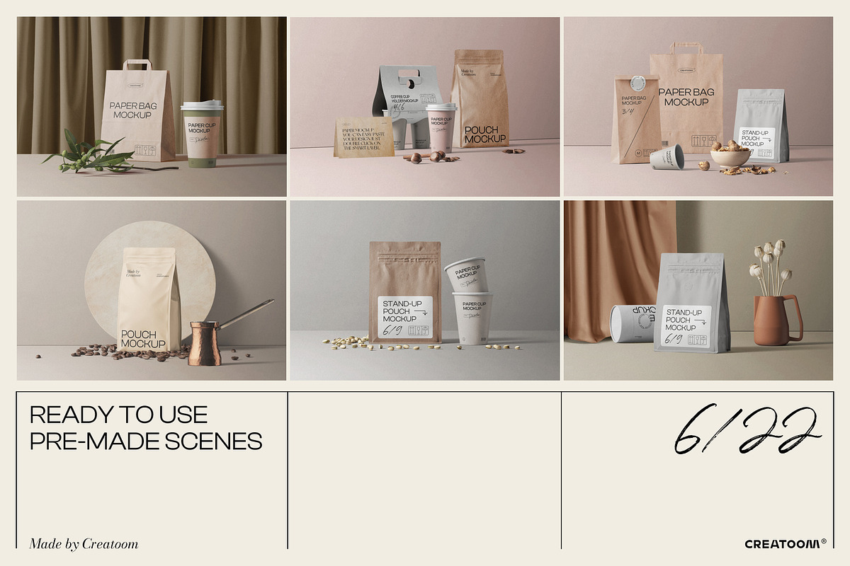 Mockup packaging set - part 1, a Cups & Container Mockup by Creatoom (Photo 3 of 11)