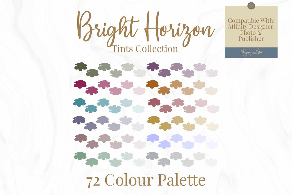 72 Colour Palette for Affinity Suite, a Palette Add-On by May Annella (Photo 1 of 8)
