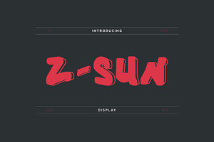 Z Sun Display Typeface