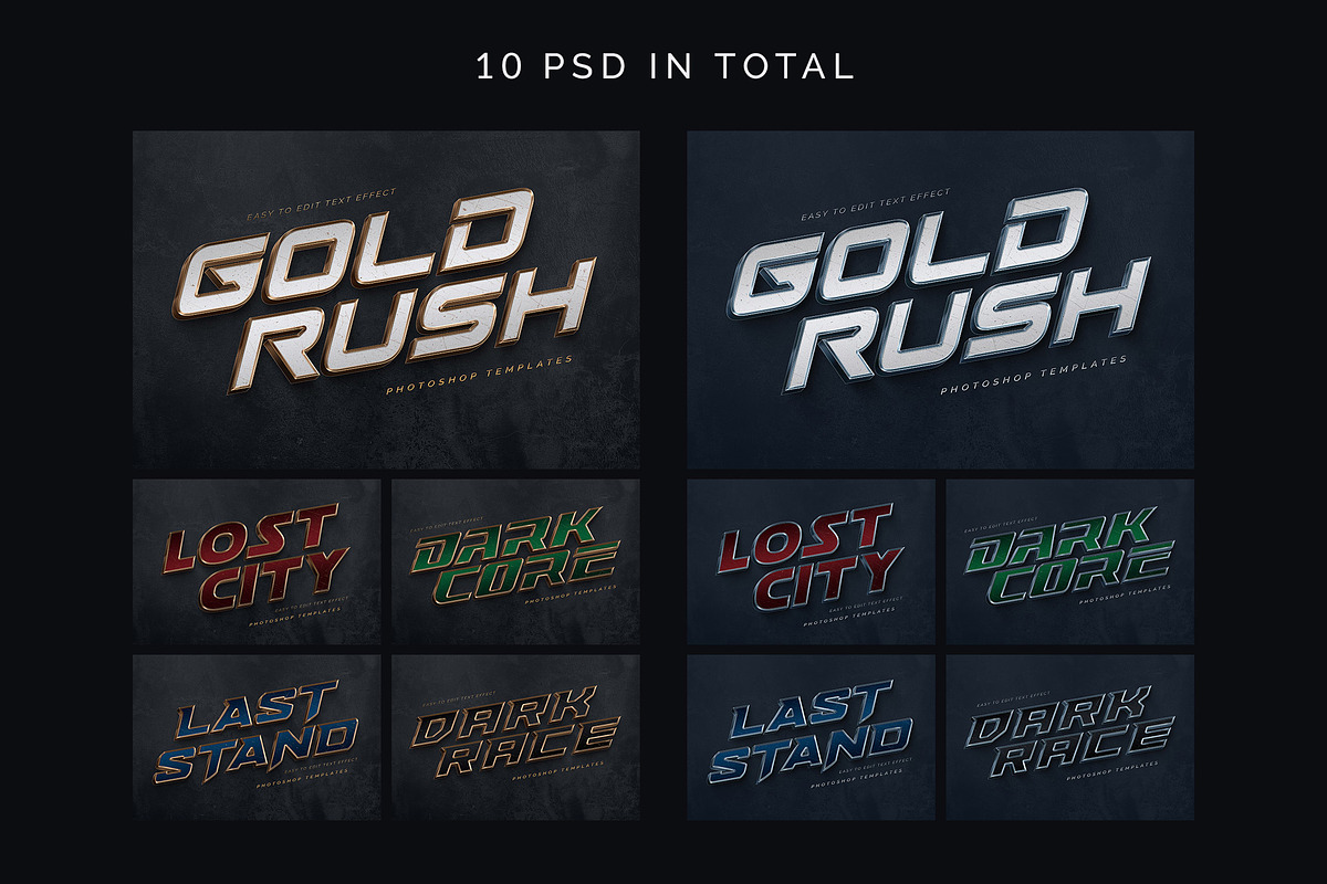 Gold and Silver Outline Text Effect, a Layer Style Add-On by Andrew Skoch Design (Photo 6 of 7)