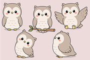 Baby Owl Character Set Collection, an Animal Illustration by Artpon Illustration (Thumbnail 2 of 3)