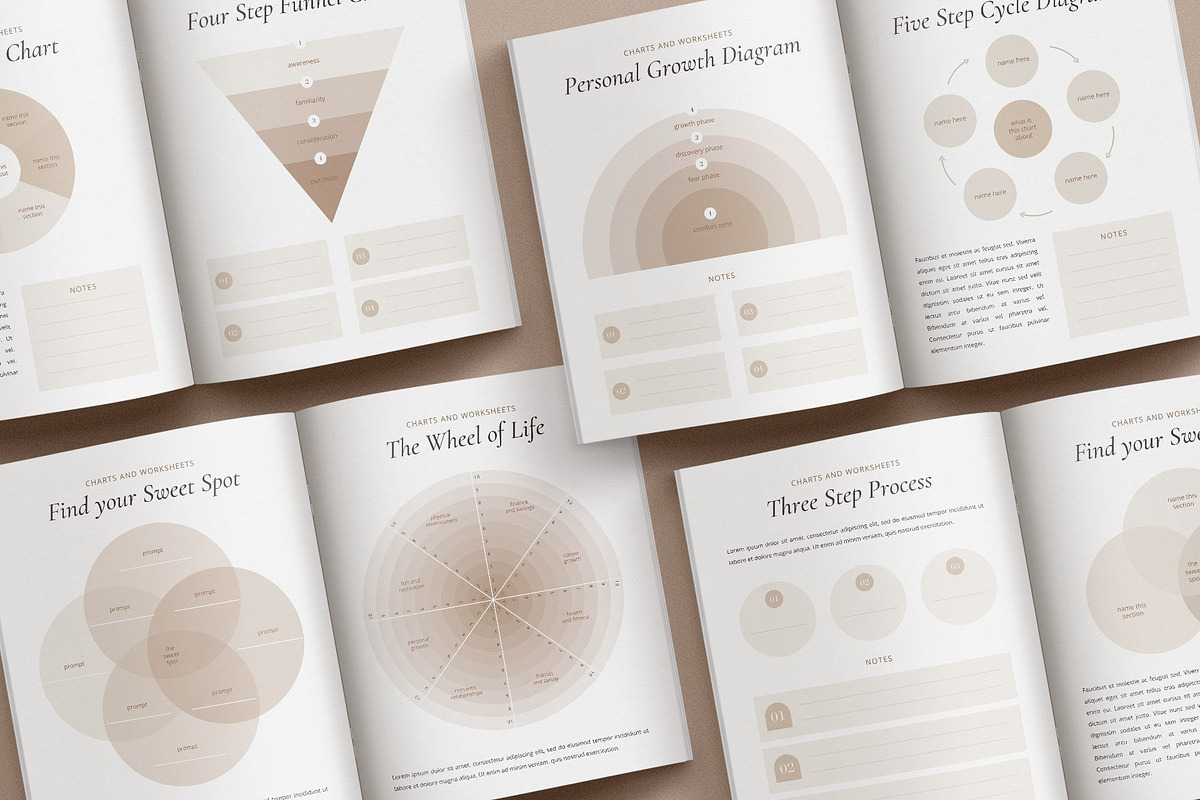 Elegant Workbook Template CANVA, a Magazine Template by Studio Loire (Photo 11 of 28)