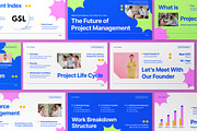 Blue Project Management Google Slide, a Presentation Template by graphicook (Thumbnail 1 of 5)