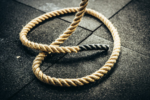 Climbing Rope For Crossfit At A Gym