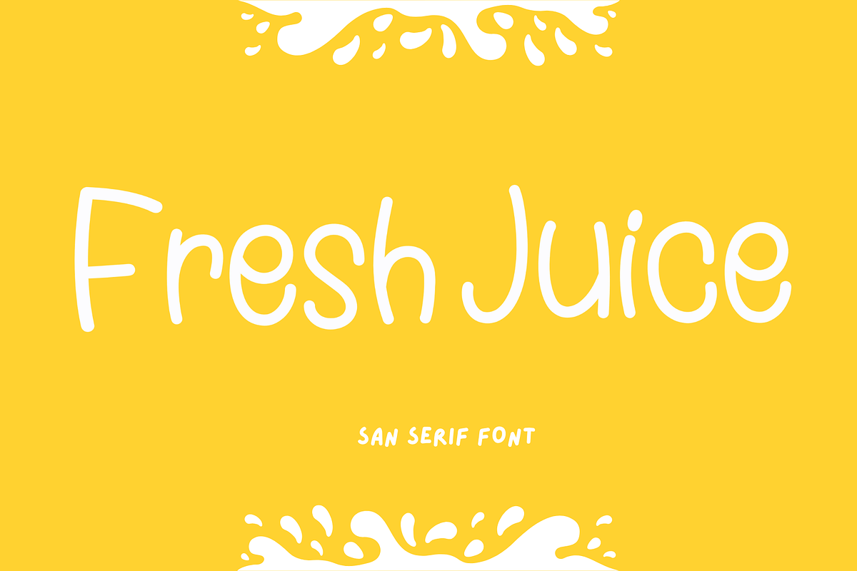 Fresh Juice Font, a Sans Serif Font by Cutie_Kate_Studio (Photo 1 of 8)
