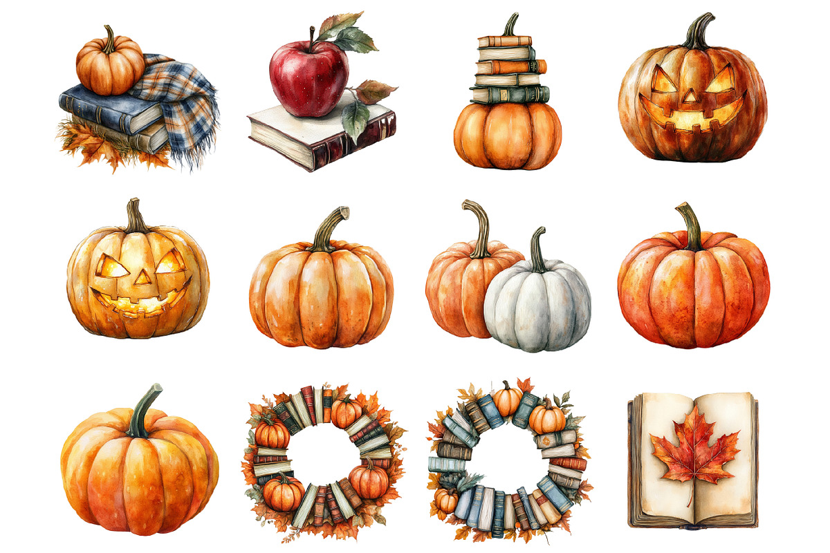 Fall Halloween Book Pumpkin Teacher, a Graphic by CitraGraphics (Photo 2 of 3)