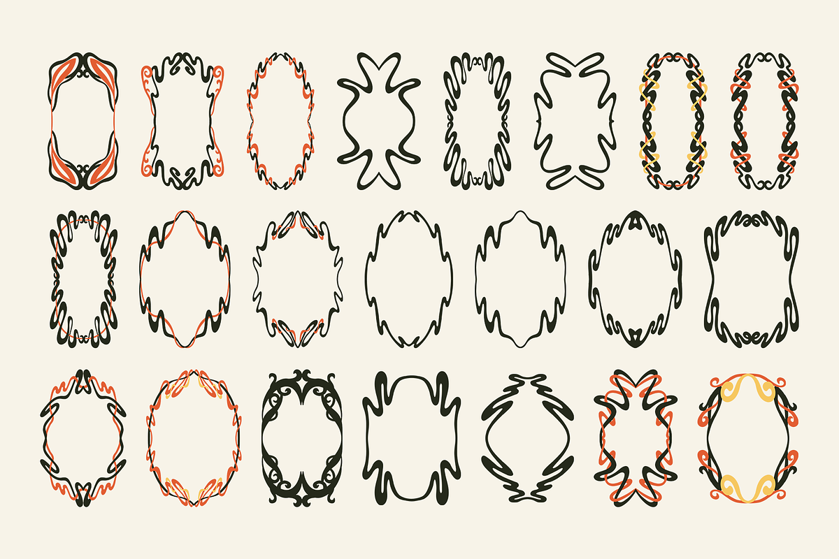 Art Nouveau Decorations, an Object Graphic by Walrus Darya (Photo 4 of 10)