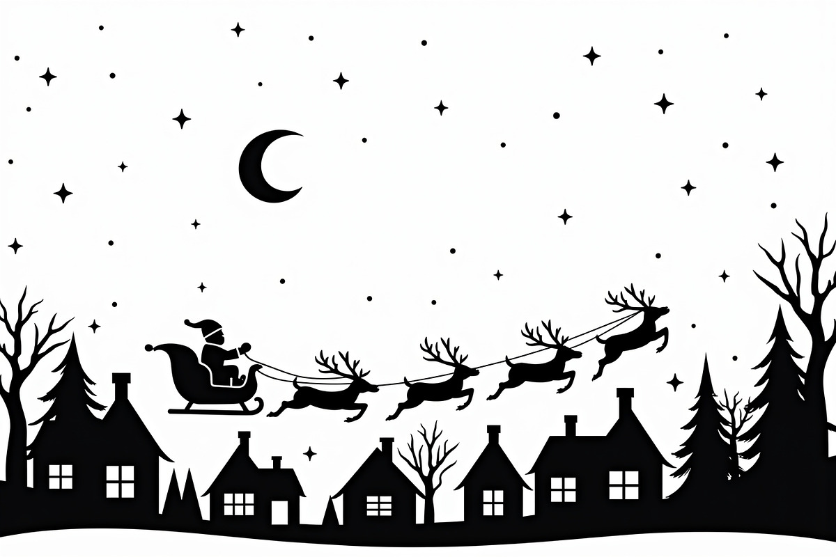 Christmas Night Silhouette Set, an Illustration by BIPLOB EXPERT (Photo 16 of 21)