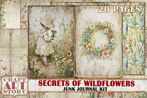 Wildflowers Junk Journal Pages