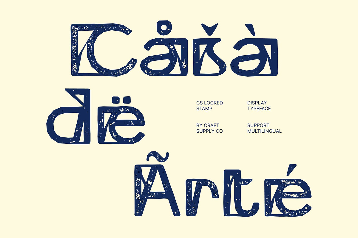 CS Locked Stamp, a Sans Serif Font by Craft Supply Co. (Photo 7 of 8)