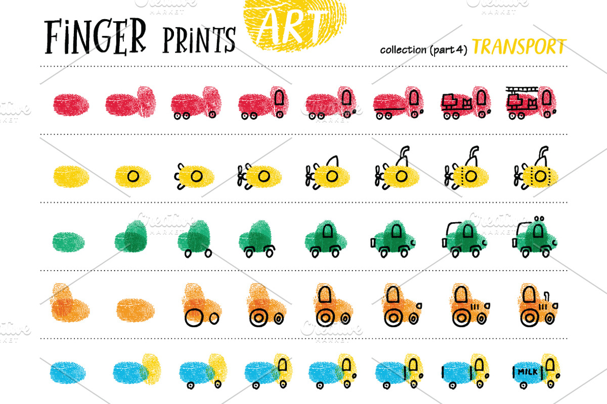 Finger prints ART, an Animal Illustration by Alena Razumova (Photo 5 of 14)