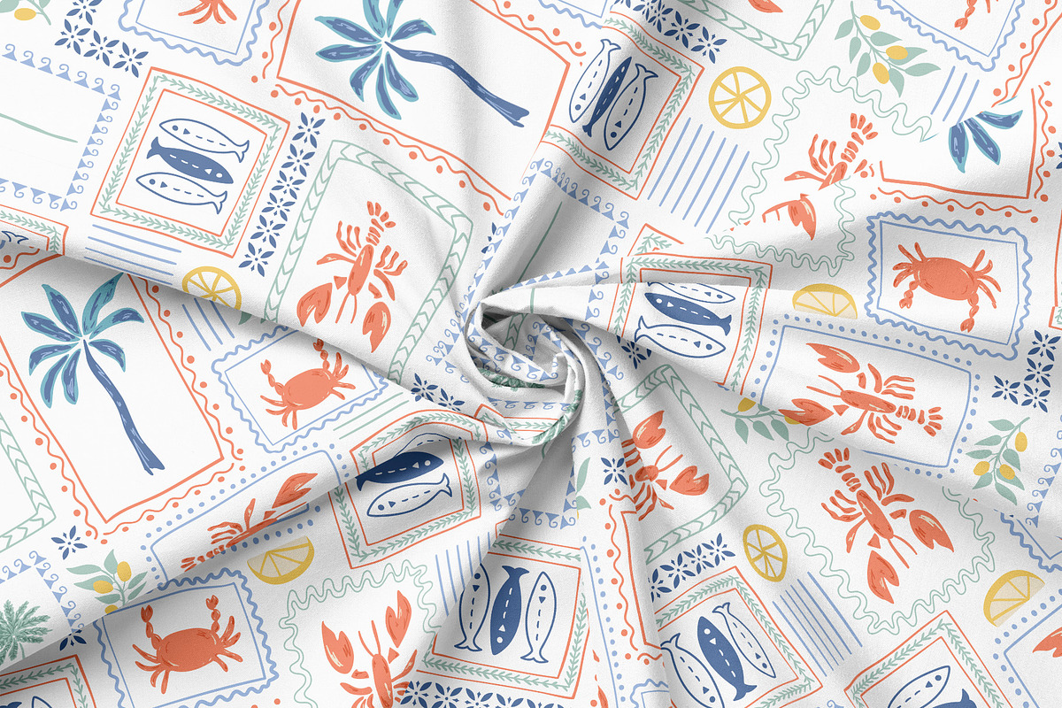 Italian Sea Vibes patterns, a Pattern Graphic by Tani Kuzminka (Photo 7 of 19)
