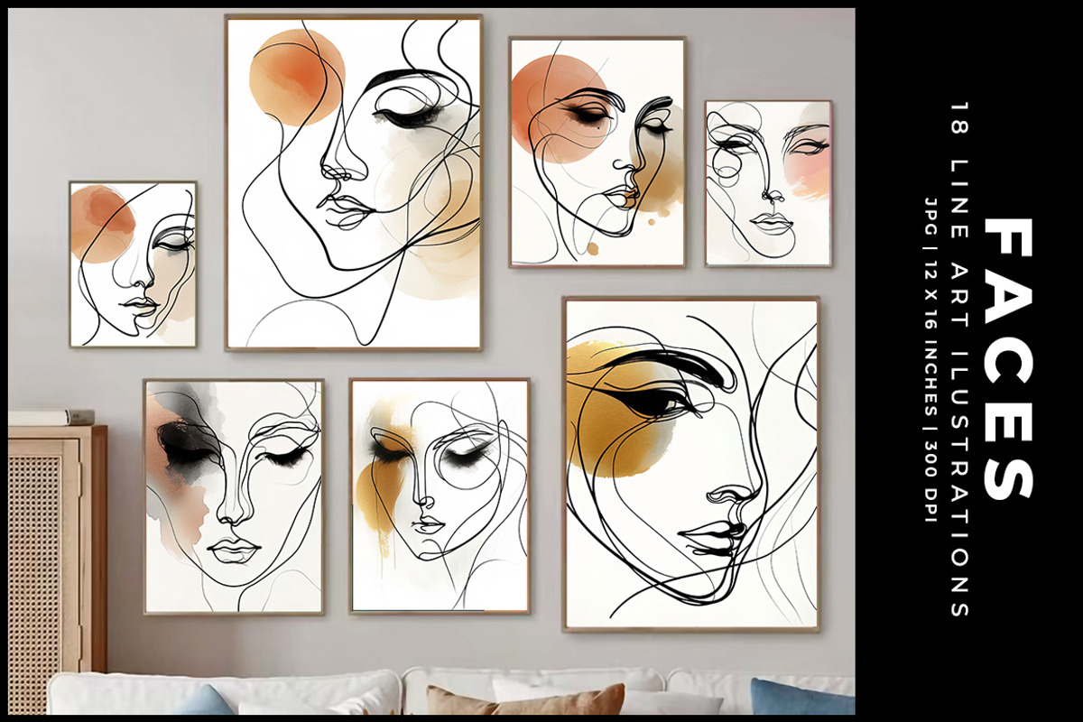 Faces, a Decorative Illustration by Digital Art Creations (Photo 7 of 10)