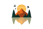 Sunset Forest Camping Badge Set, an Object Graphic by yasushie (Thumbnail 13 of 13)